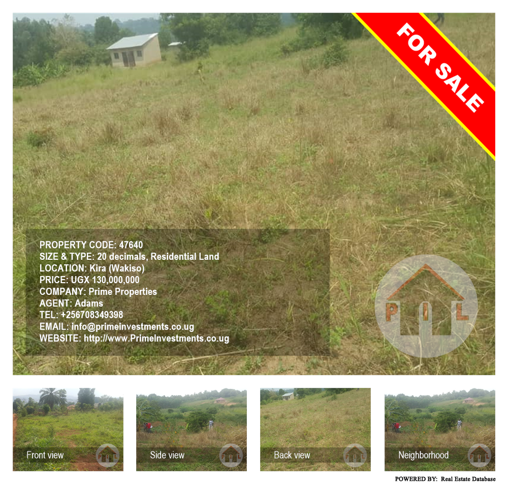 Residential Land  for sale in Kira Wakiso Uganda, code: 47640