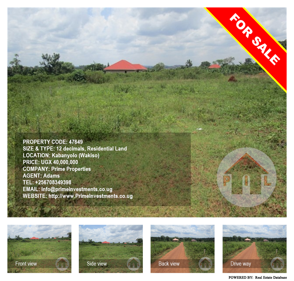 Residential Land  for sale in Kabanyolo Wakiso Uganda, code: 47649