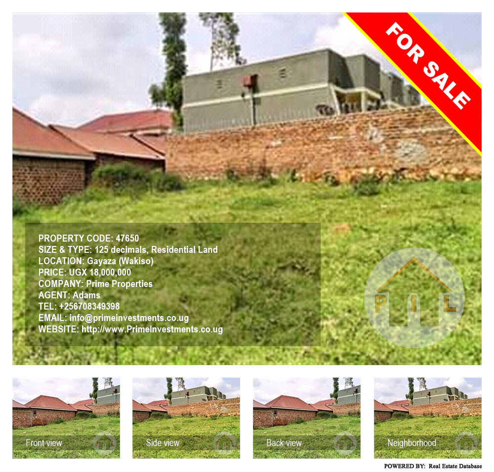 Residential Land  for sale in Gayaza Wakiso Uganda, code: 47650