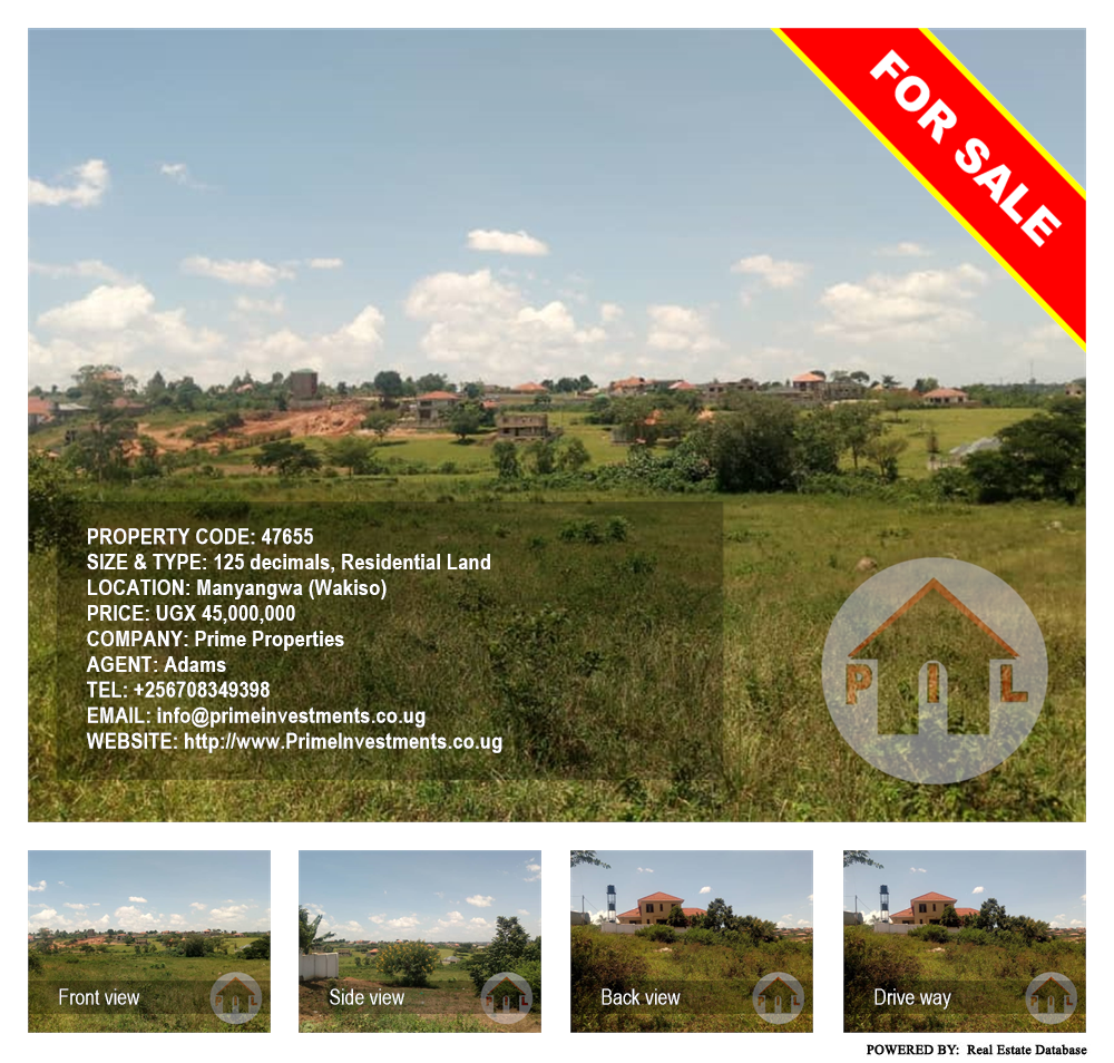 Residential Land  for sale in Manyangwa Wakiso Uganda, code: 47655