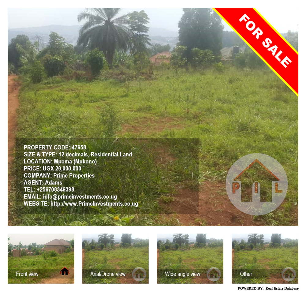 Residential Land  for sale in Mpoma Mukono Uganda, code: 47658