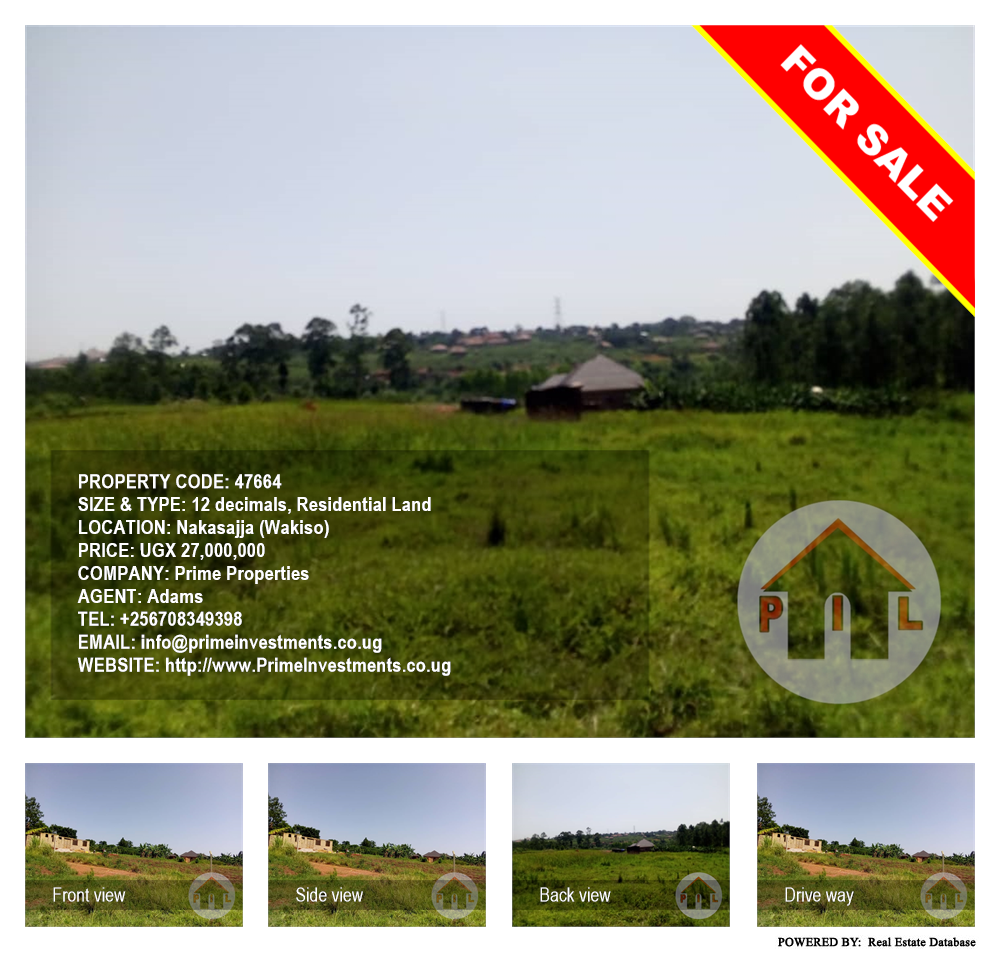 Residential Land  for sale in Nakassajja Wakiso Uganda, code: 47664