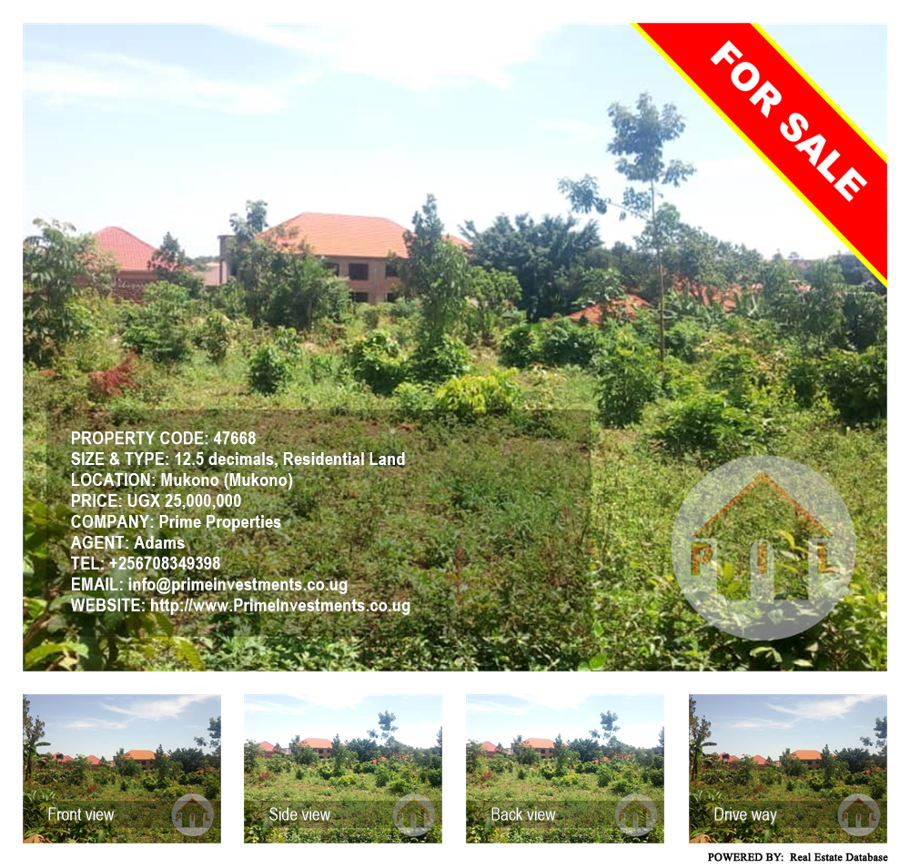 Residential Land  for sale in Mukono Mukono Uganda, code: 47668