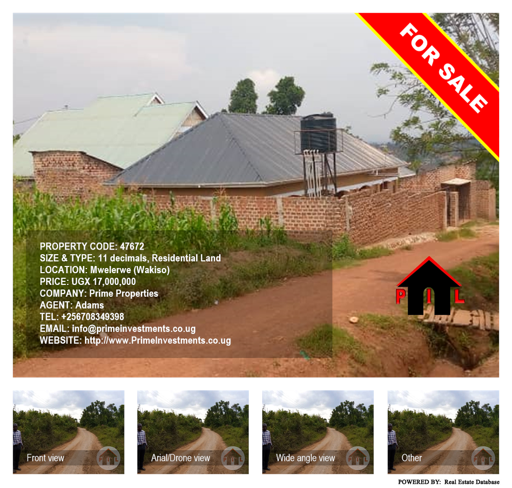 Residential Land  for sale in Mwelerwe Wakiso Uganda, code: 47672