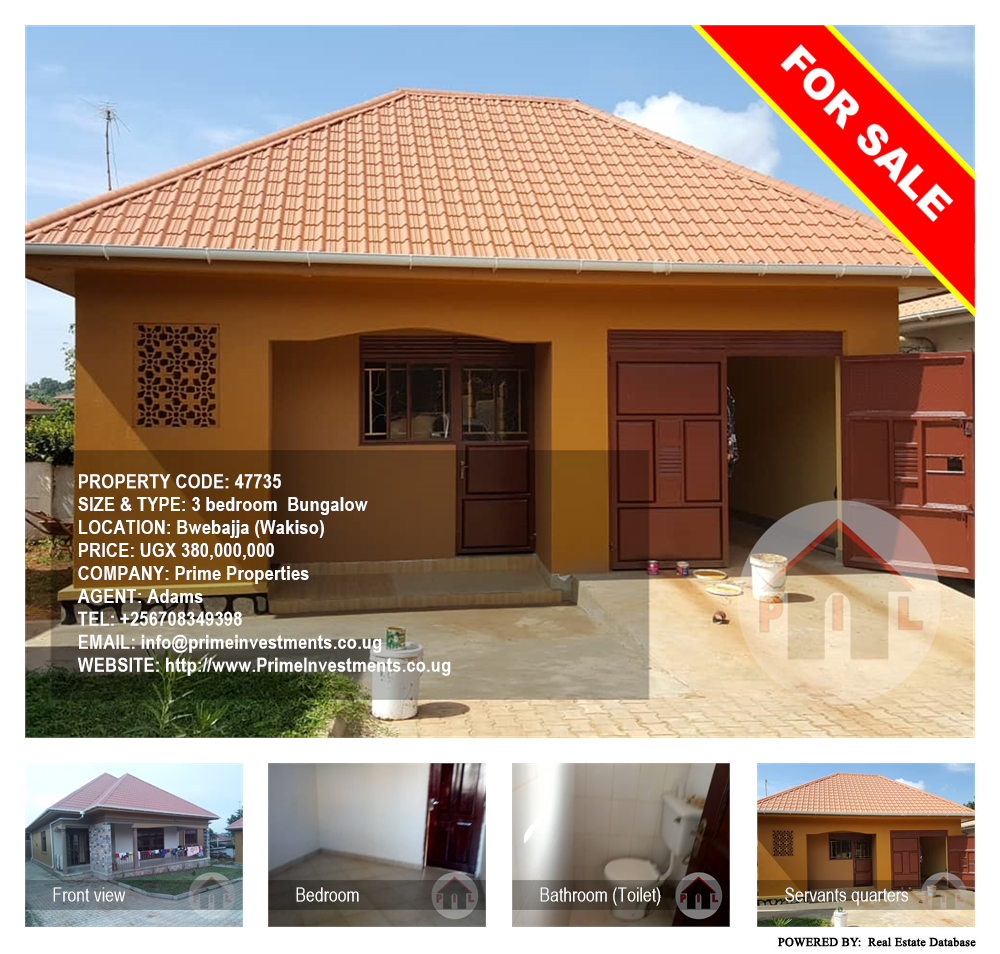 3 bedroom Bungalow  for sale in Bwebajja Wakiso Uganda, code: 47735