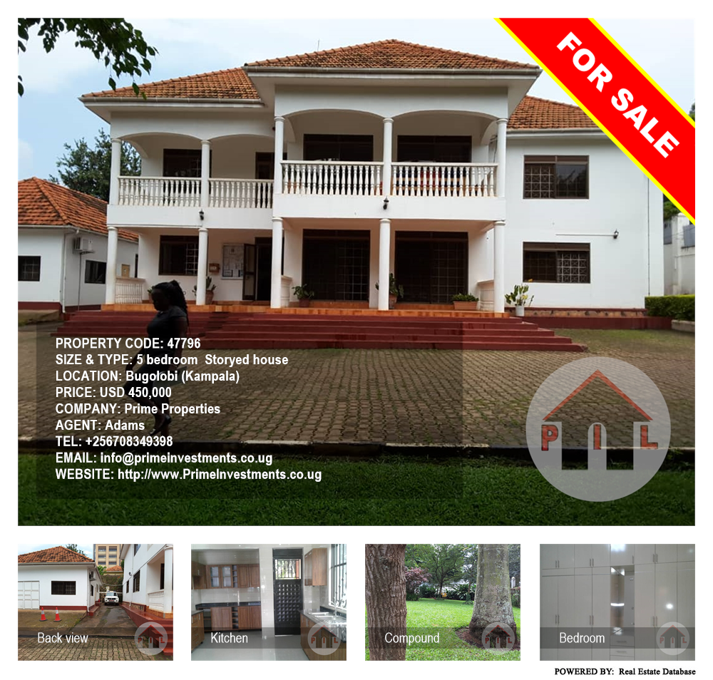 5 bedroom Storeyed house  for sale in Bugoloobi Kampala Uganda, code: 47796