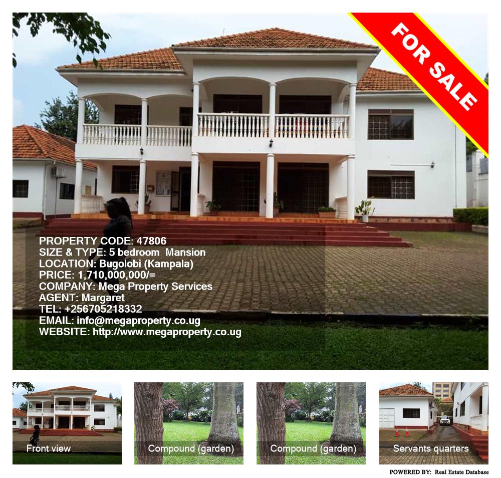 5 bedroom Mansion  for sale in Bugoloobi Kampala Uganda, code: 47806