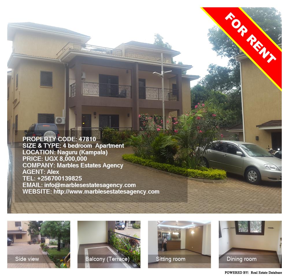 4 bedroom Apartment  for rent in Naguru Kampala Uganda, code: 47810