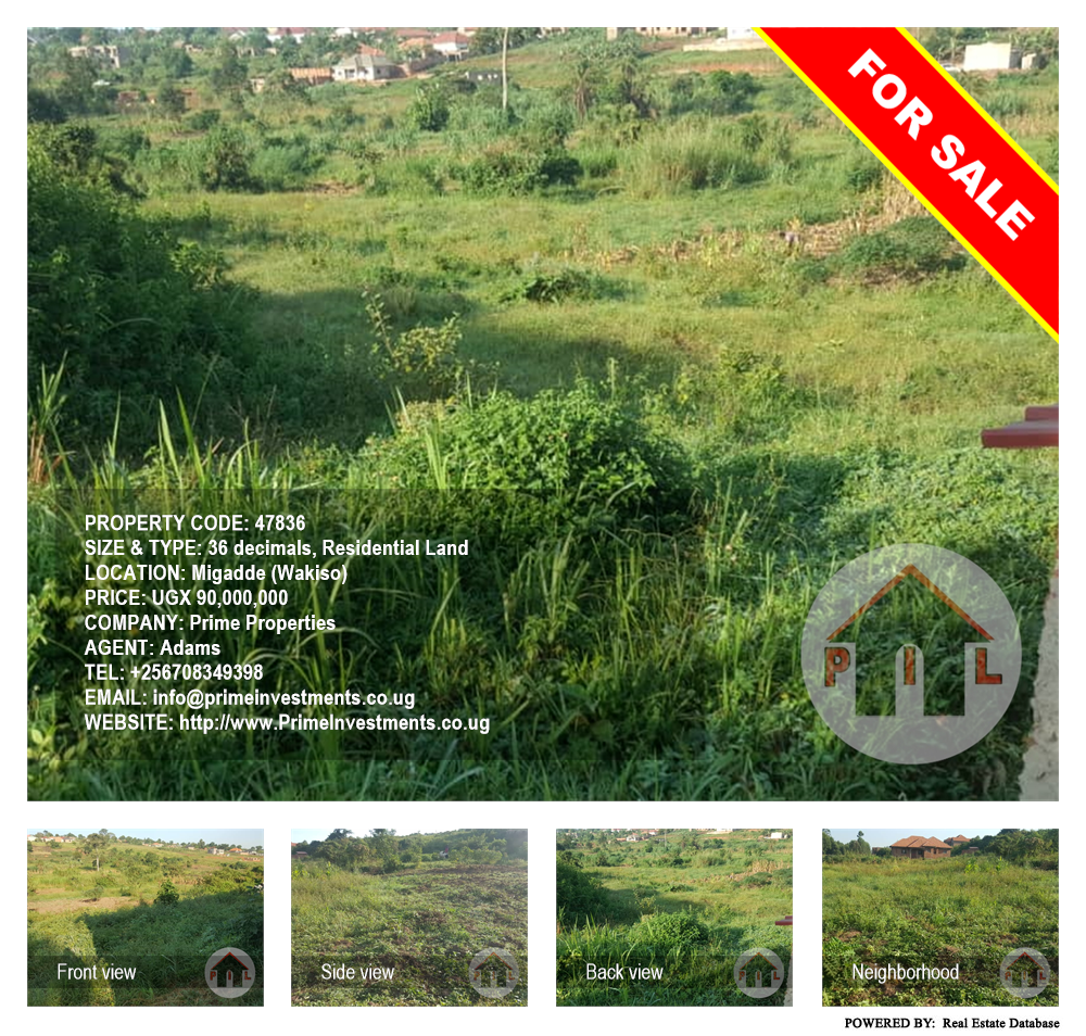 Residential Land  for sale in Migadde Wakiso Uganda, code: 47836