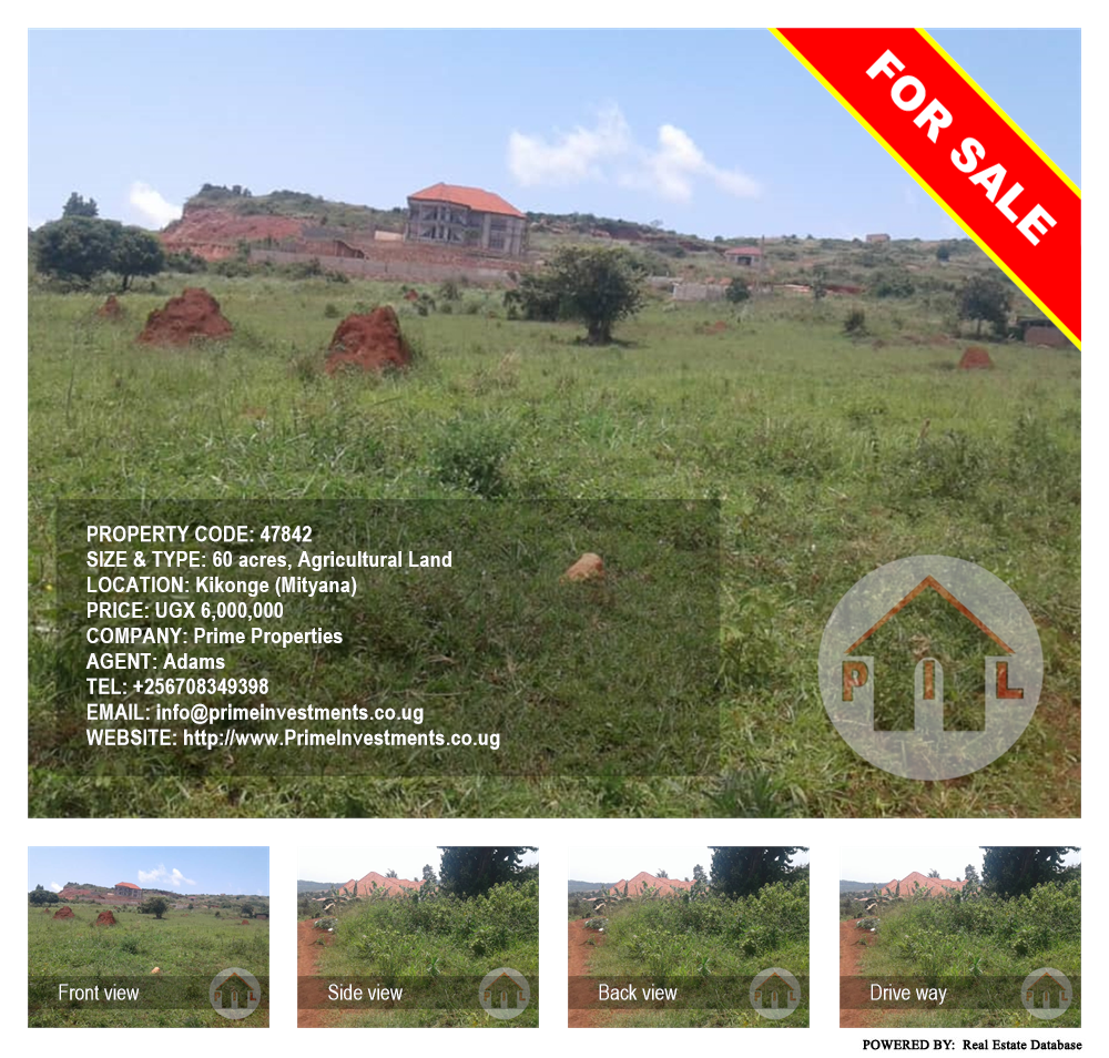 Agricultural Land  for sale in Kikonge Mityana Uganda, code: 47842