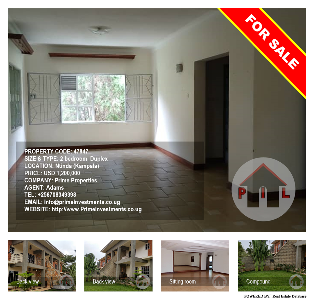2 bedroom Duplex  for sale in Ntinda Kampala Uganda, code: 47847