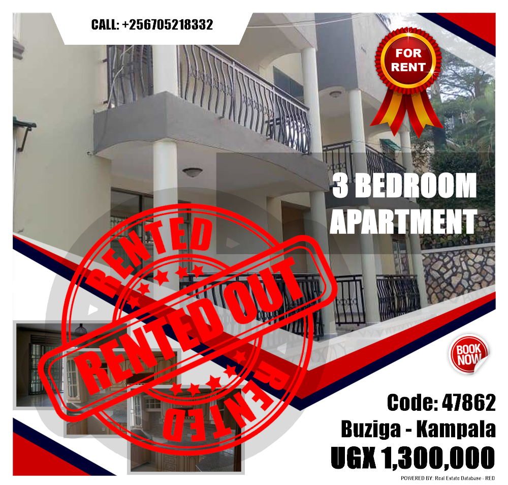 3 bedroom Apartment  for rent in Buziga Kampala Uganda, code: 47862