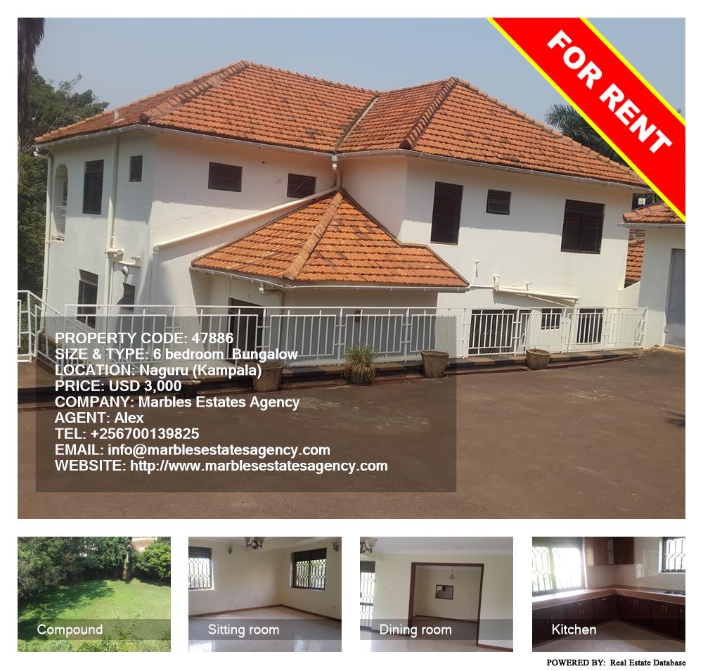 6 bedroom Bungalow  for rent in Naguru Kampala Uganda, code: 47886