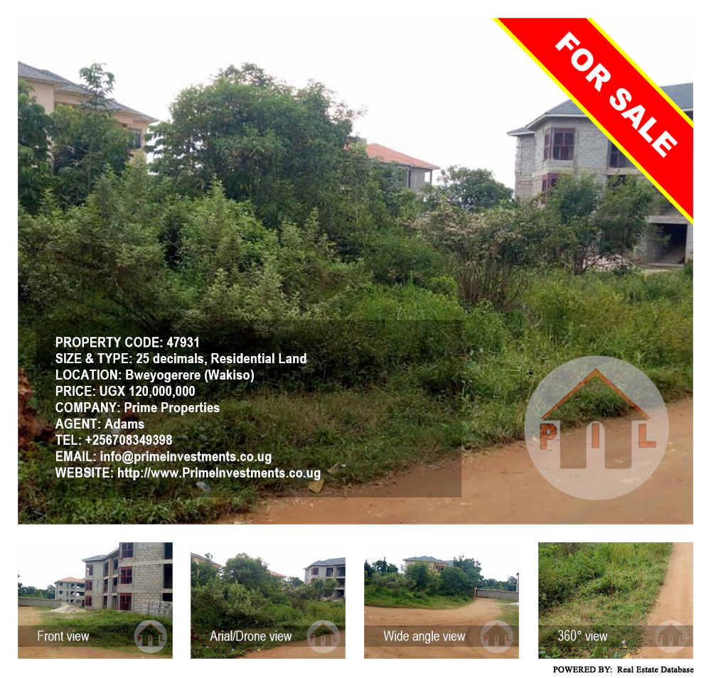 Residential Land  for sale in Bweyogerere Wakiso Uganda, code: 47931
