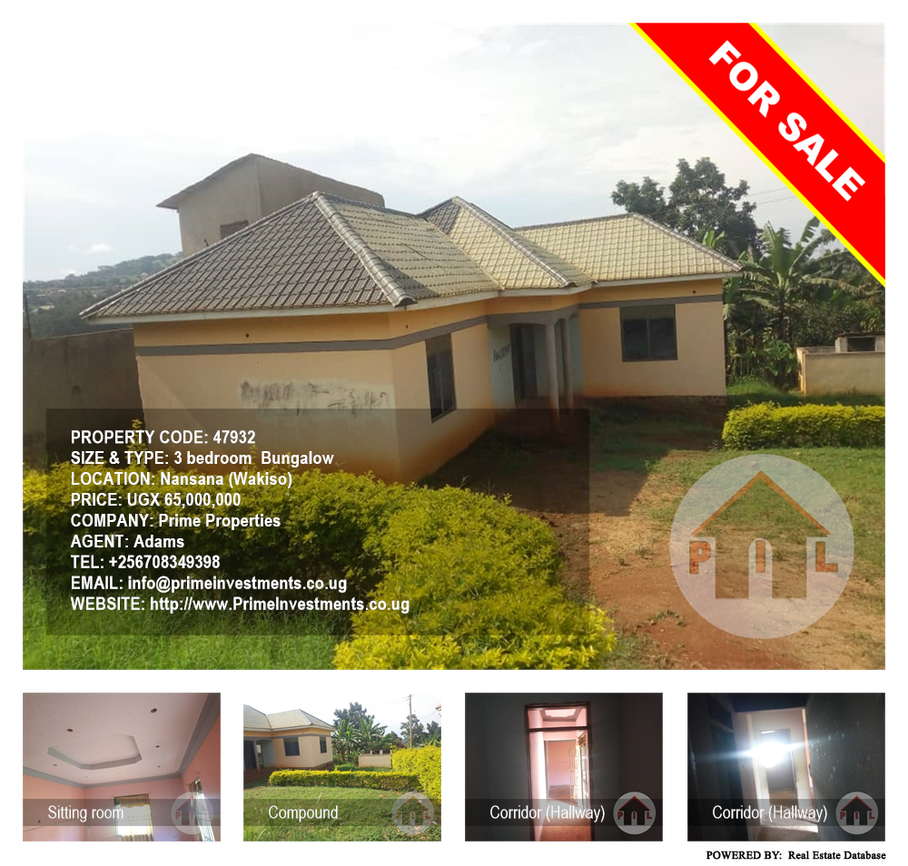 3 bedroom Bungalow  for sale in Nansana Wakiso Uganda, code: 47932