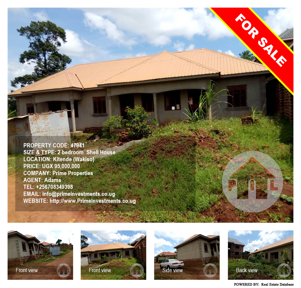 2 bedroom Shell House  for sale in Kitende Wakiso Uganda, code: 47941
