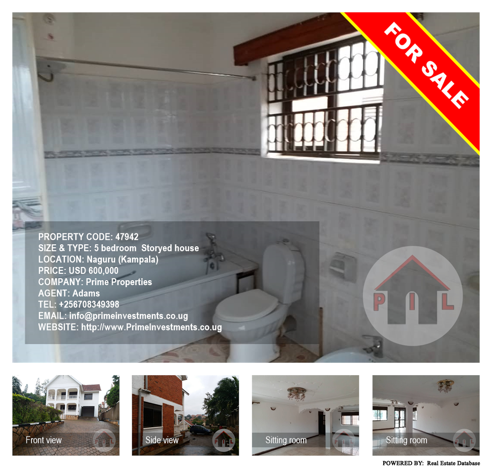 5 bedroom Storeyed house  for sale in Naguru Kampala Uganda, code: 47942