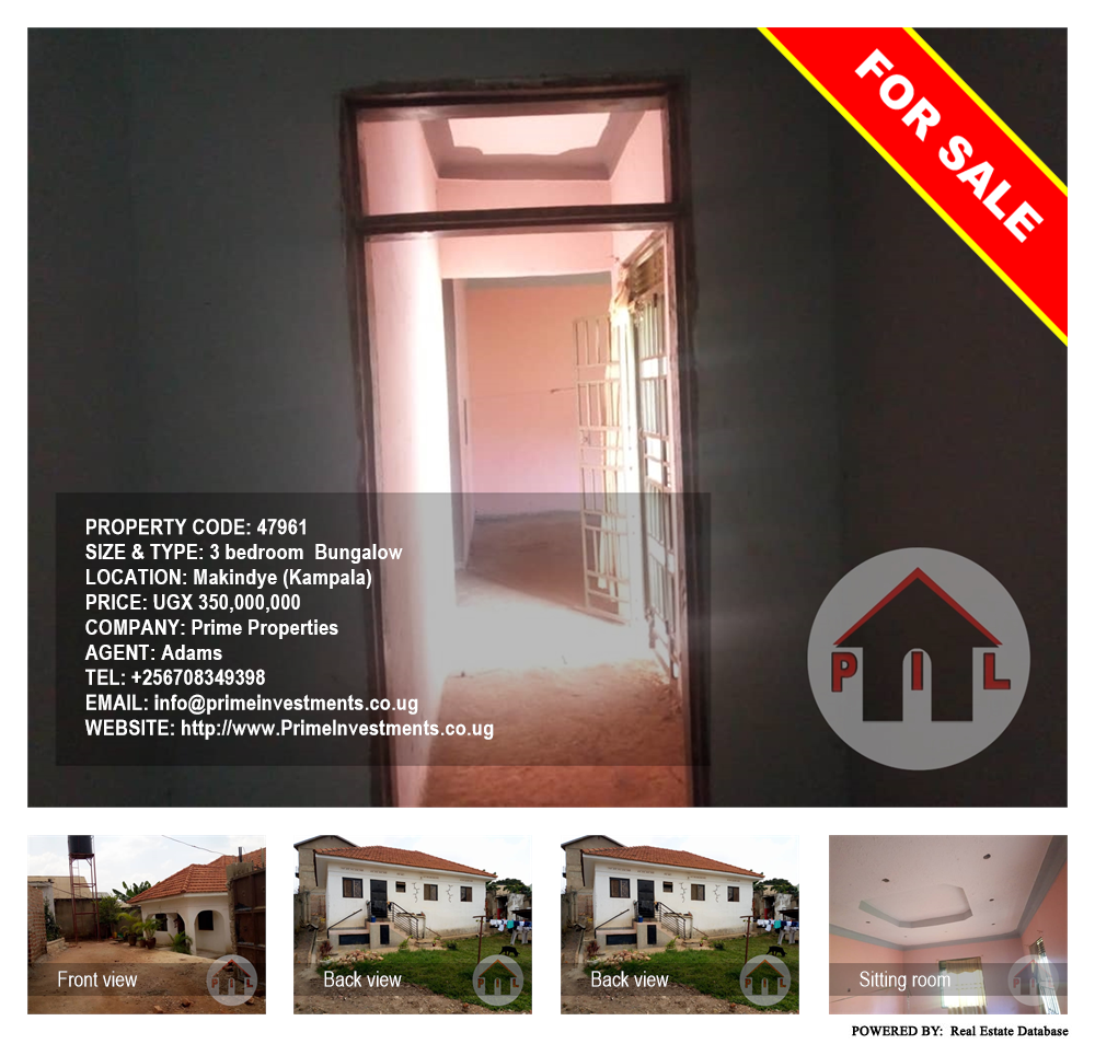 3 bedroom Bungalow  for sale in Makindye Kampala Uganda, code: 47961