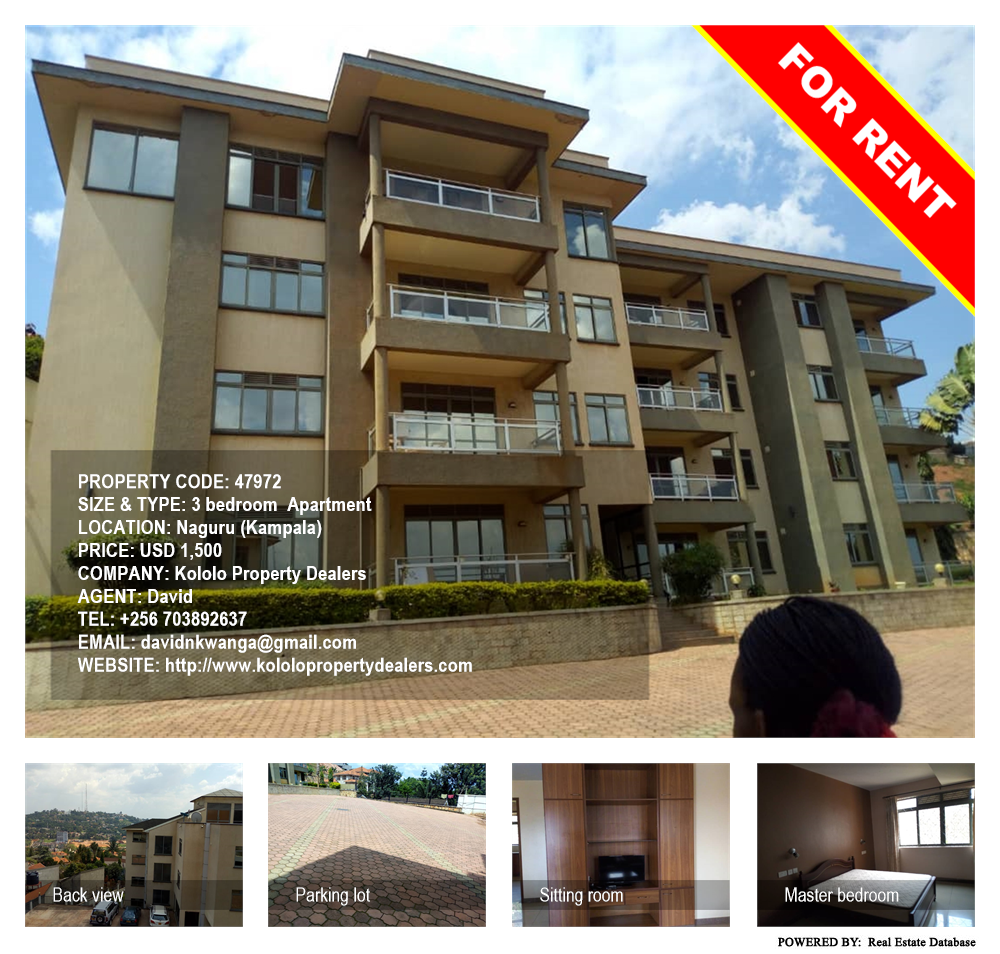 3 bedroom Apartment  for rent in Naguru Kampala Uganda, code: 47972