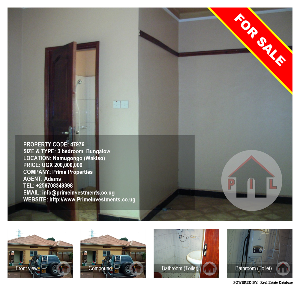 3 bedroom Bungalow  for sale in Namugongo Wakiso Uganda, code: 47976