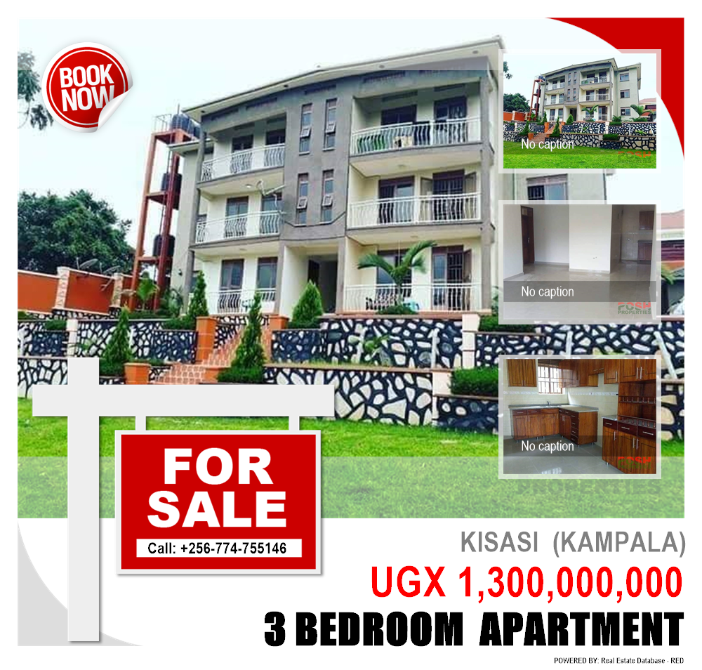 3 bedroom Apartment  for sale in Kisaasi Kampala Uganda, code: 48017
