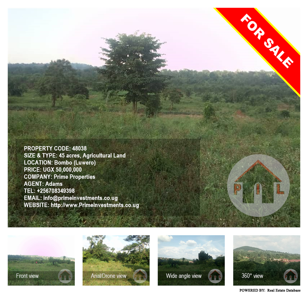 Agricultural Land  for sale in Bombo Luweero Uganda, code: 48038