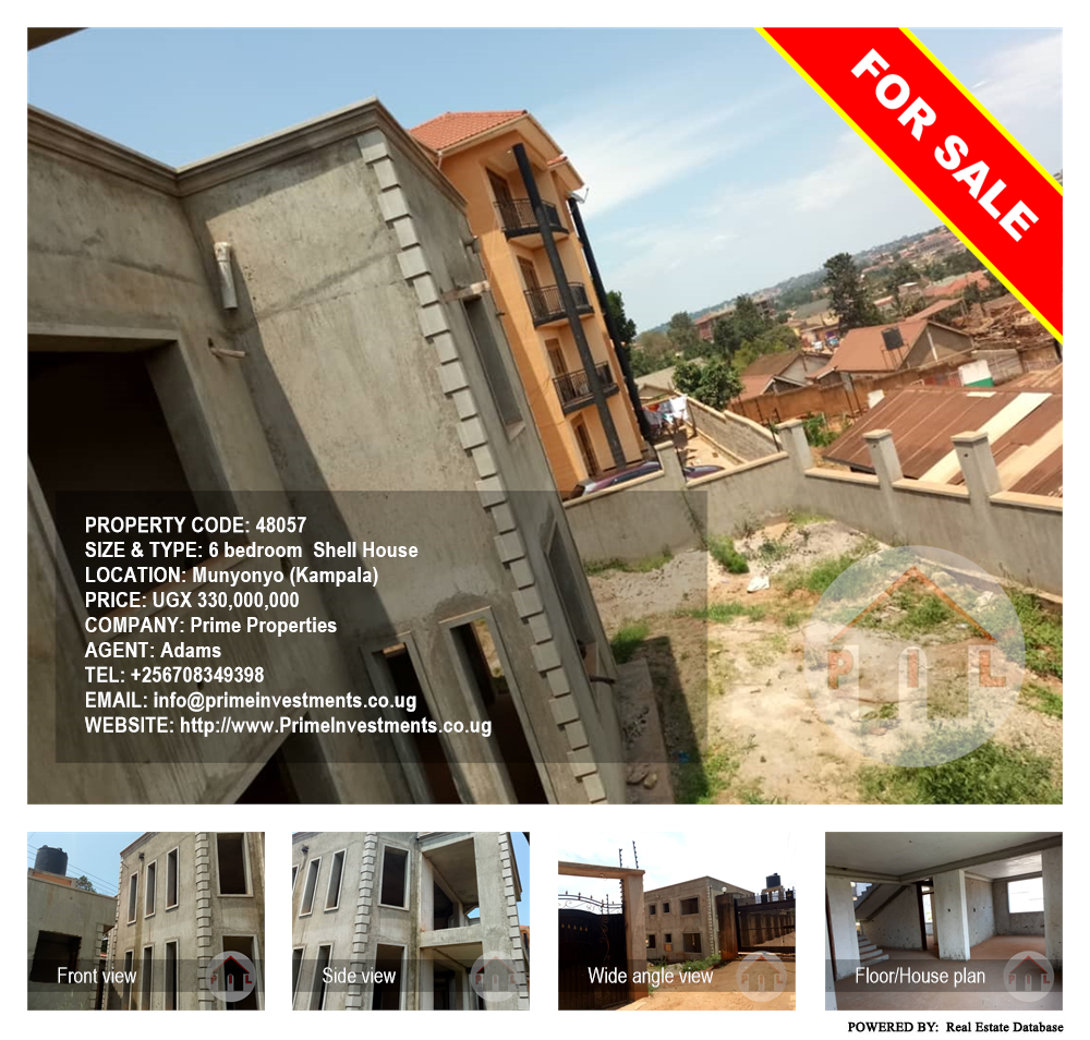 6 bedroom Shell House  for sale in Munyonyo Kampala Uganda, code: 48057