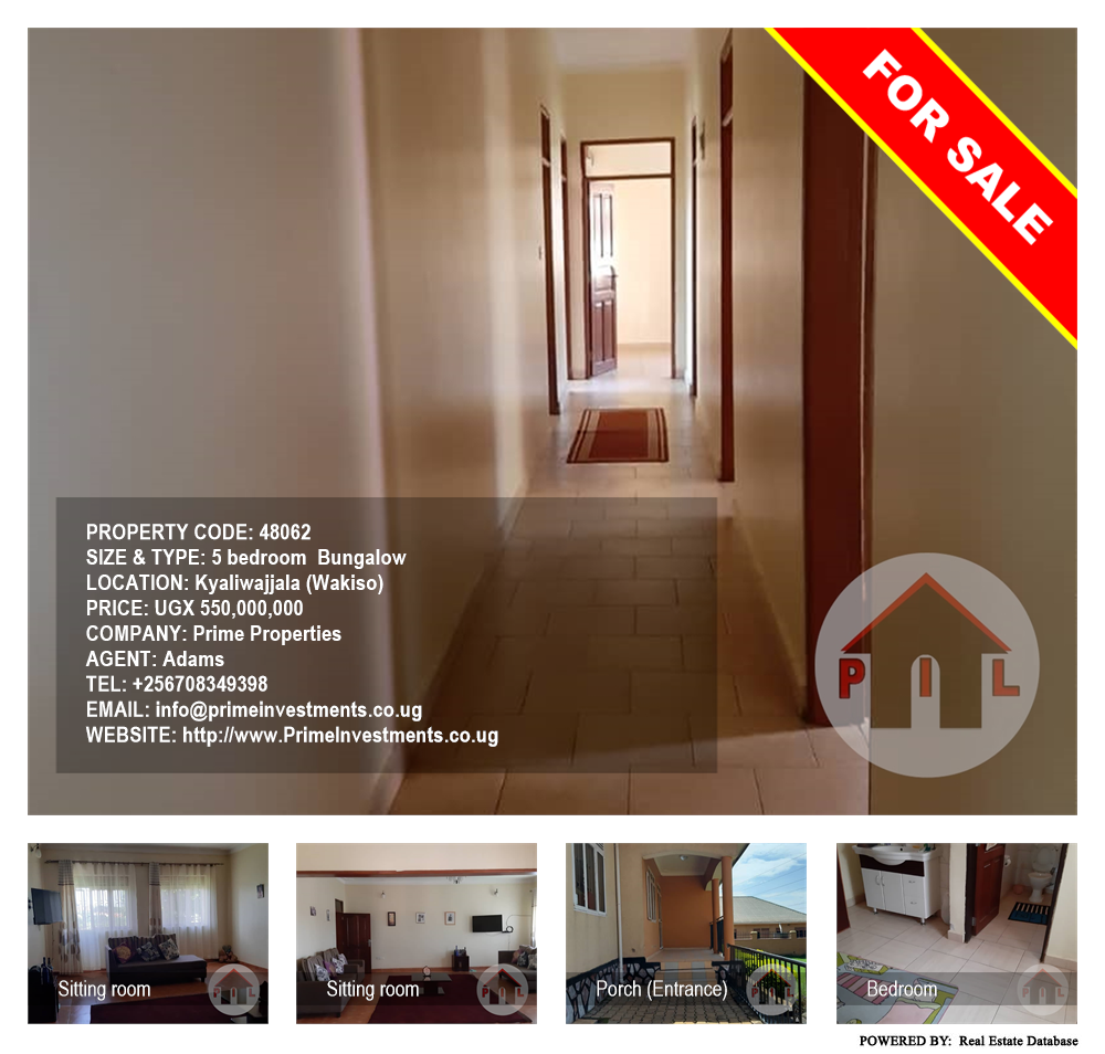 5 bedroom Bungalow  for sale in Kyaliwajjala Wakiso Uganda, code: 48062