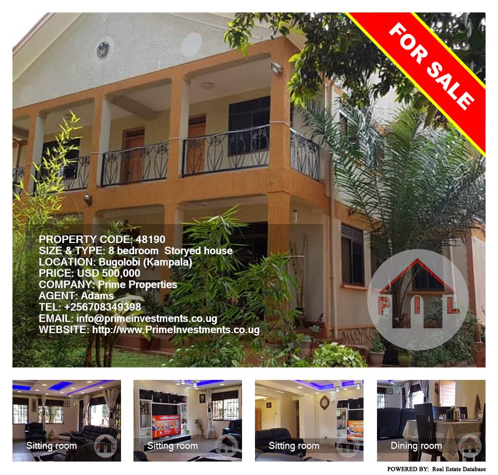 8 bedroom Storeyed house  for sale in Bugoloobi Kampala Uganda, code: 48190