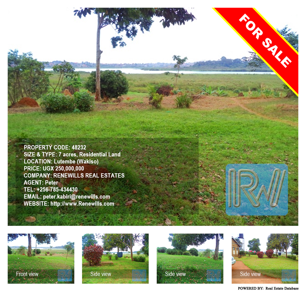 Residential Land  for sale in Lutembe Wakiso Uganda, code: 48232