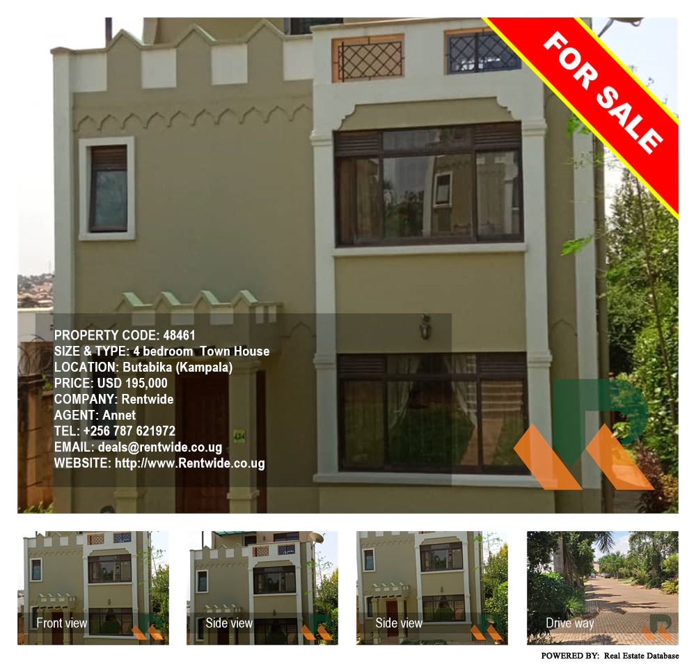 4 bedroom Town House  for sale in Butabika Kampala Uganda, code: 48461