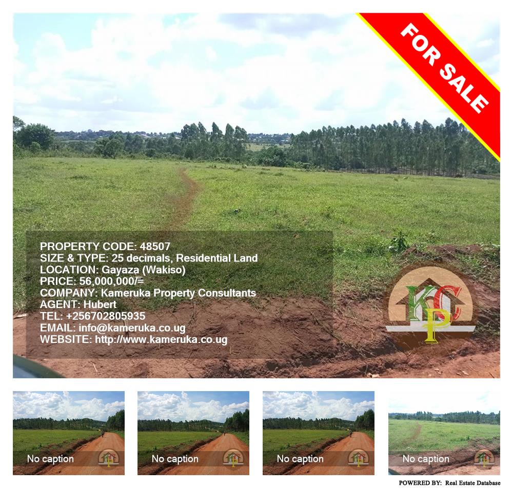 Residential Land  for sale in Gayaza Wakiso Uganda, code: 48507