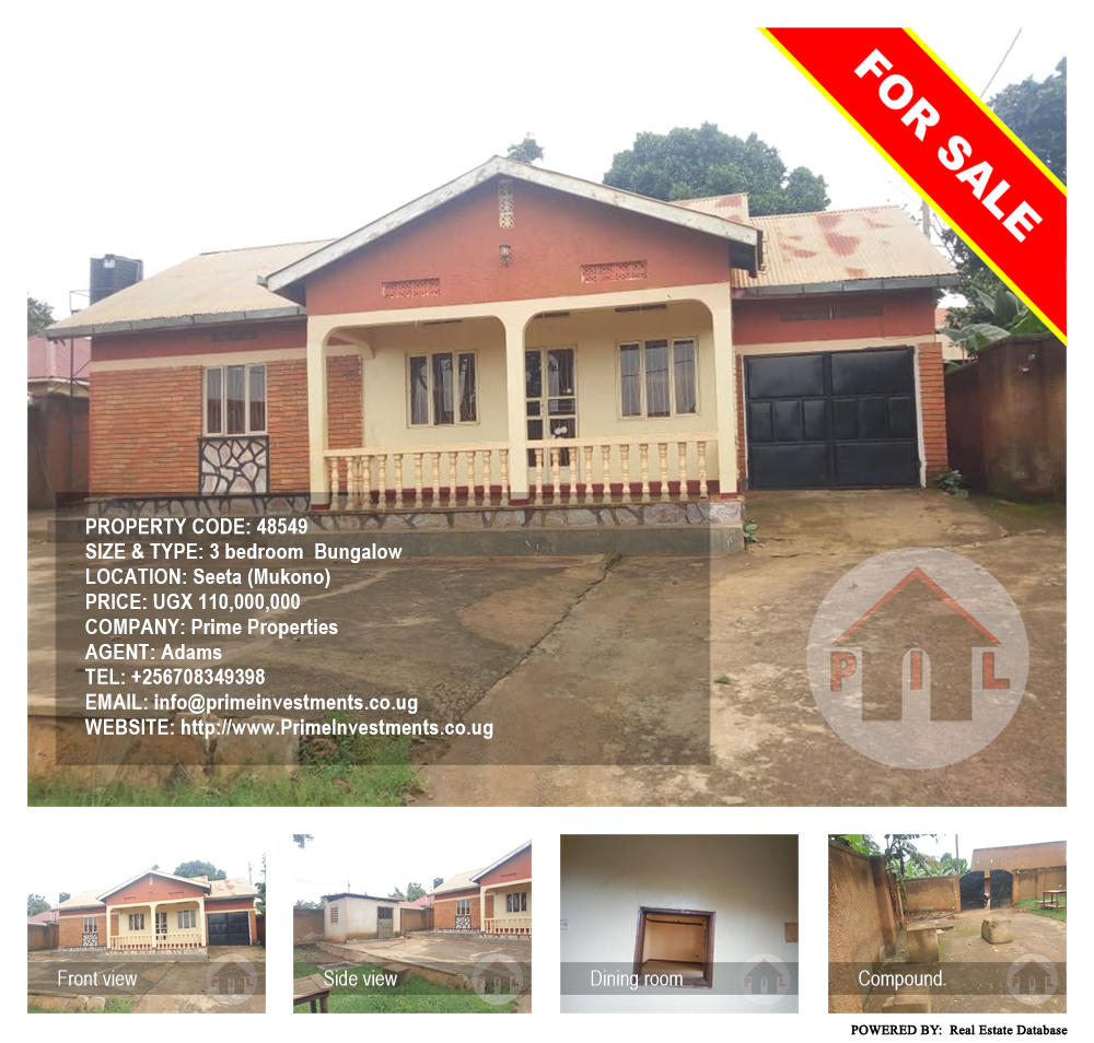 3 bedroom Bungalow  for sale in Seeta Mukono Uganda, code: 48549