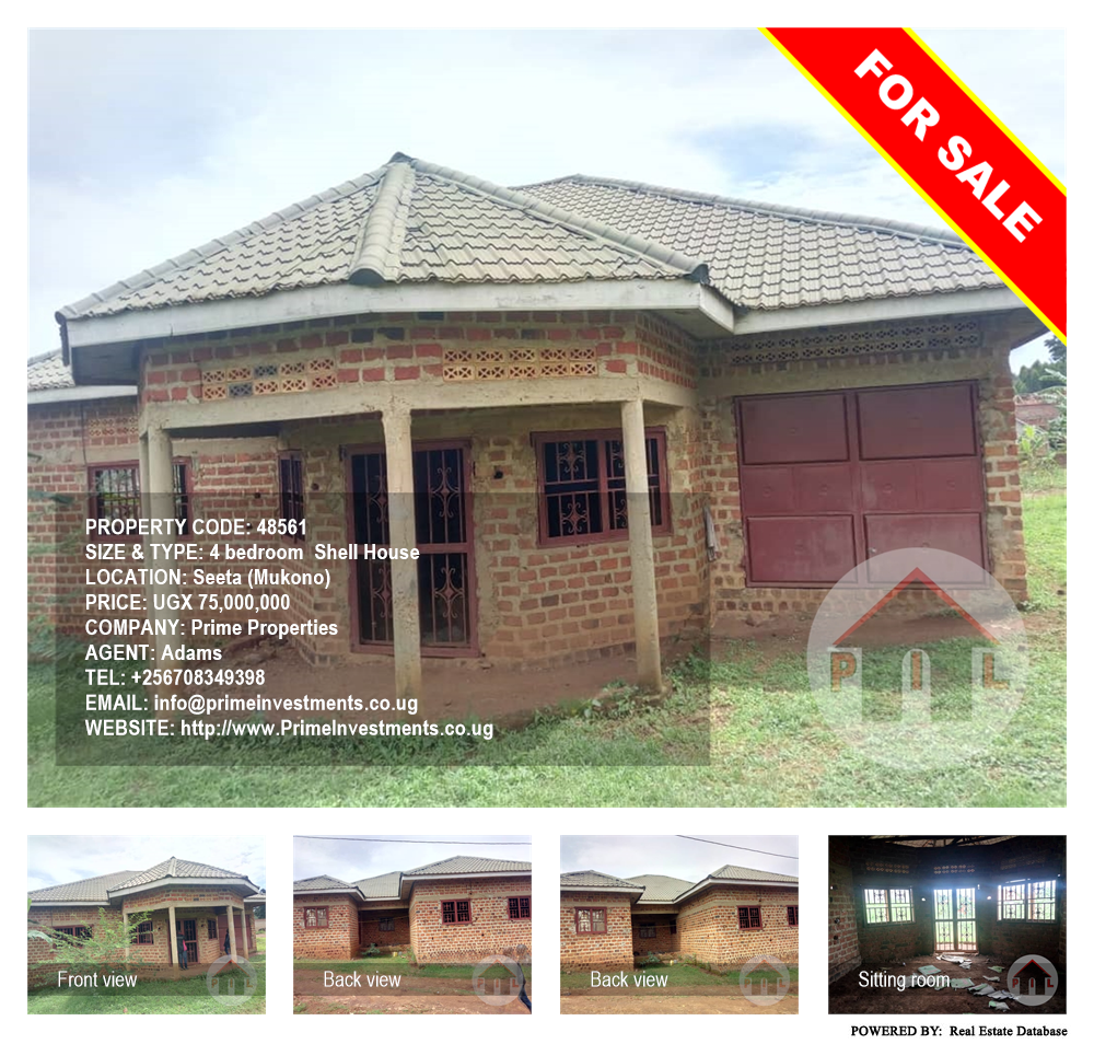 4 bedroom Shell House  for sale in Seeta Mukono Uganda, code: 48561