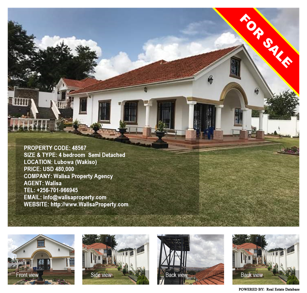 4 bedroom Semi Detached  for sale in Lubowa Wakiso Uganda, code: 48567