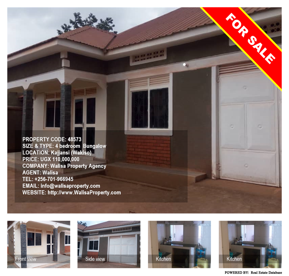 4 bedroom Bungalow  for sale in Kajjansi Wakiso Uganda, code: 48573