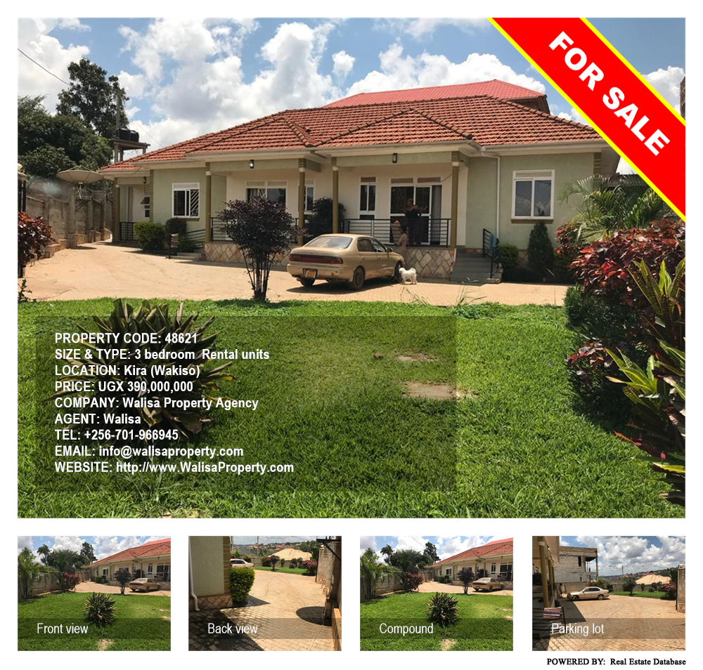 3 bedroom Rental units  for sale in Kira Wakiso Uganda, code: 48621