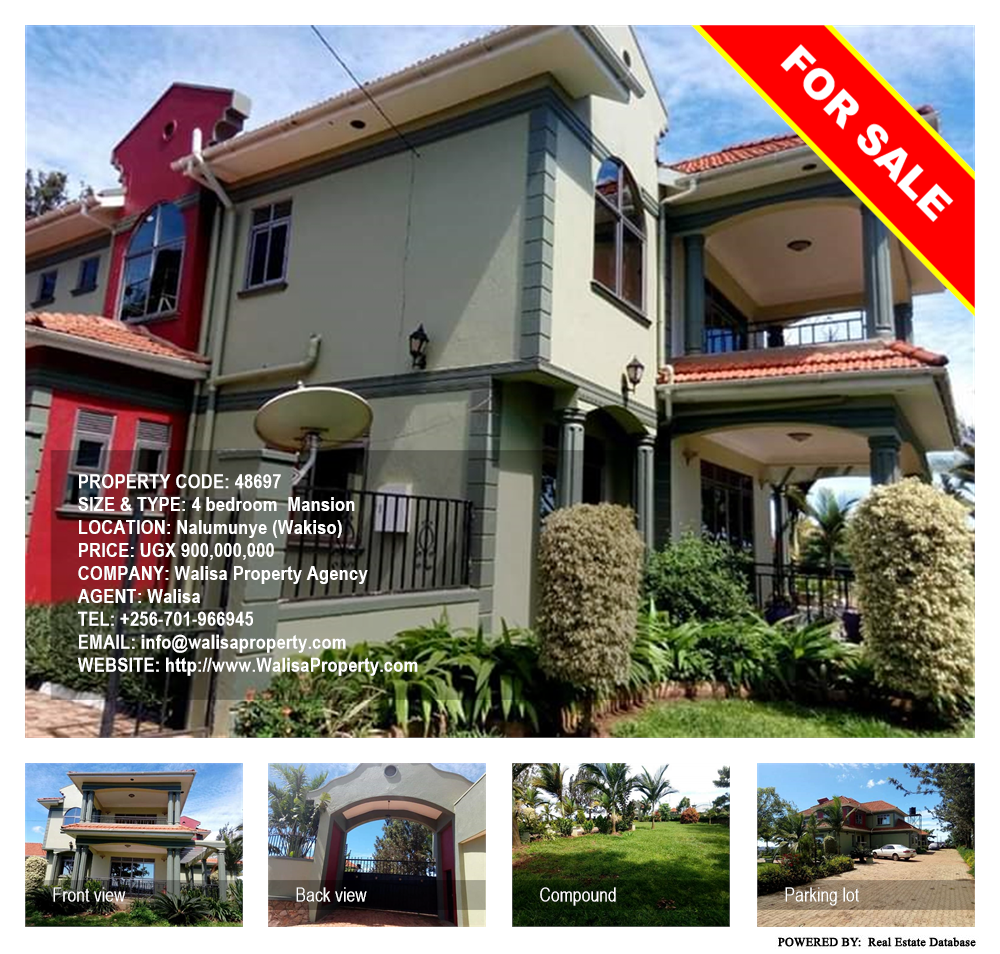 4 bedroom Mansion  for sale in Nalumunye Wakiso Uganda, code: 48697