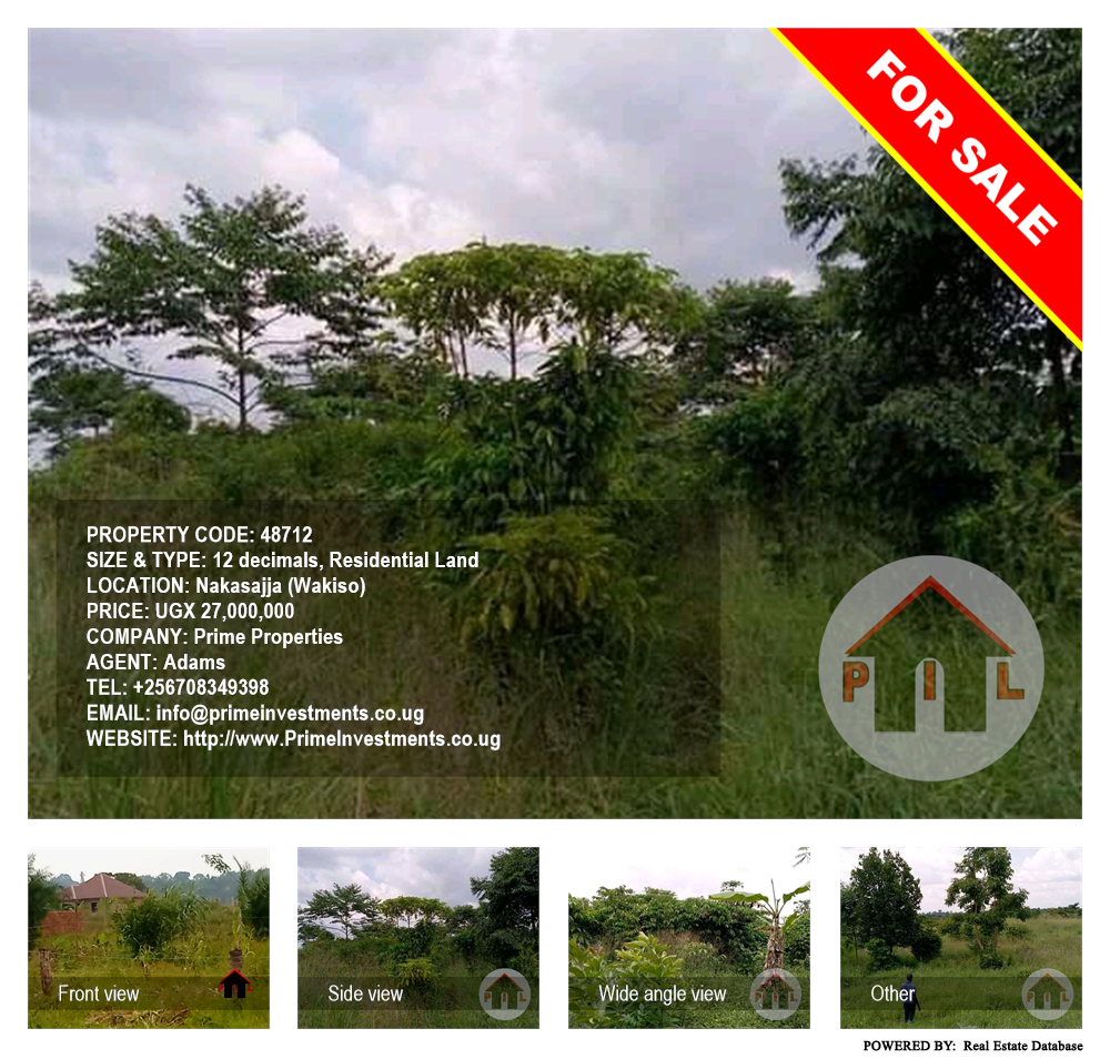Residential Land  for sale in Nakassajja Wakiso Uganda, code: 48712