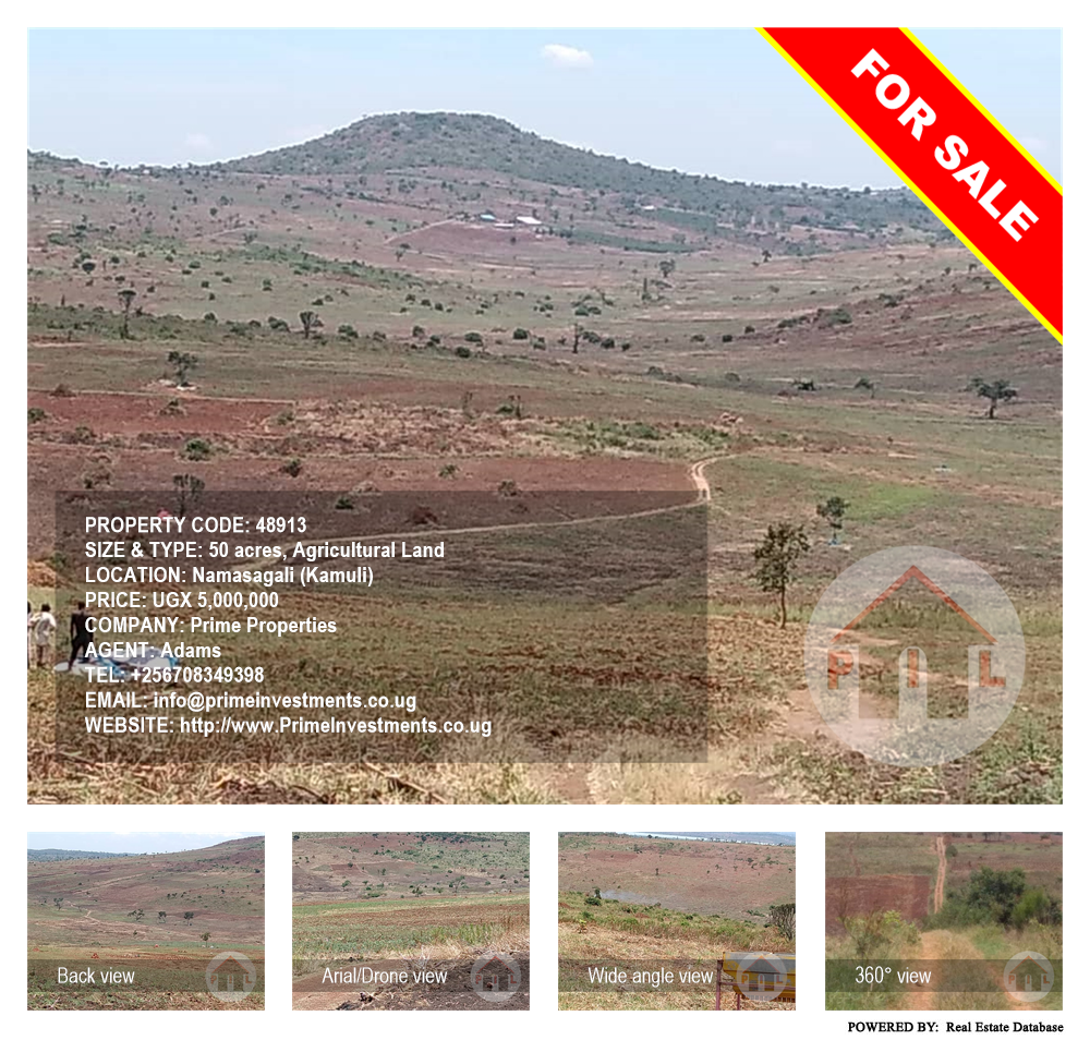 Agricultural Land  for sale in Namasagali Kamuli Uganda, code: 48913