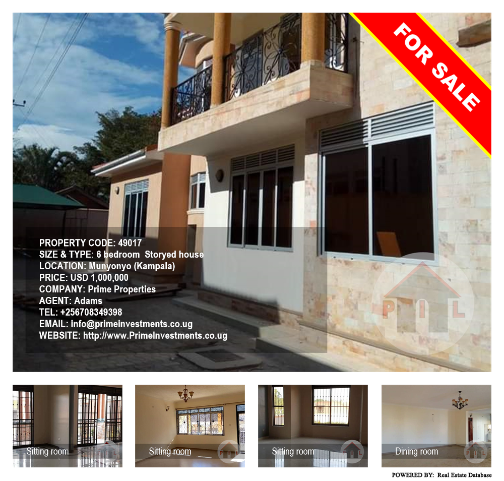 6 bedroom Storeyed house  for sale in Munyonyo Kampala Uganda, code: 49017