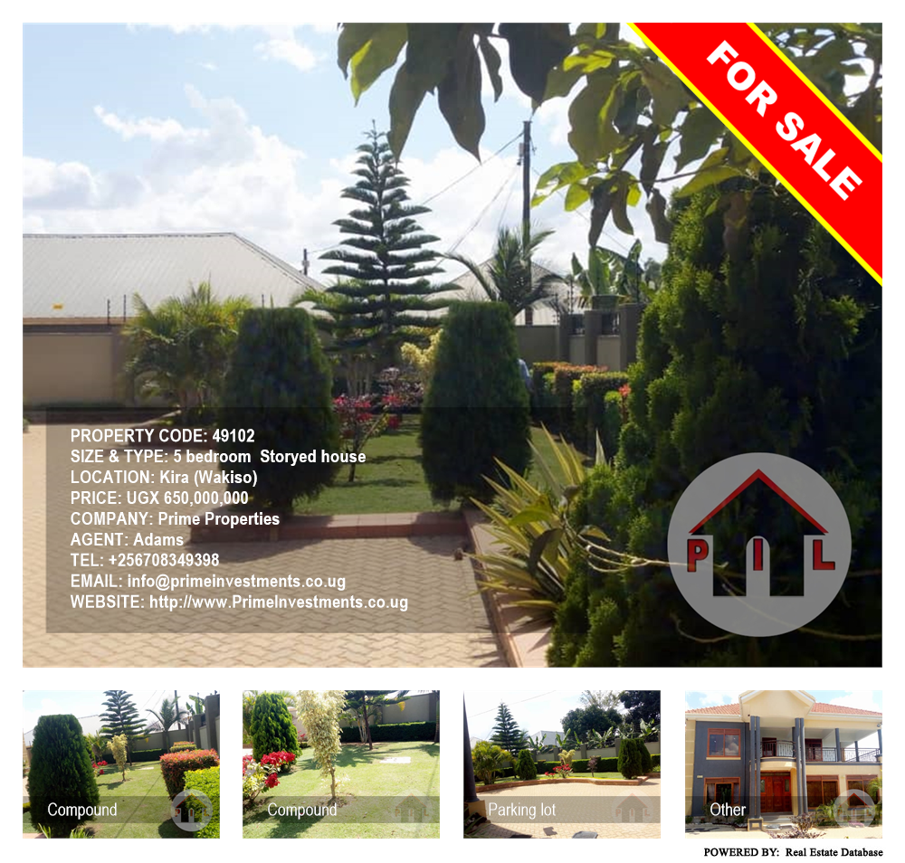 5 bedroom Storeyed house  for sale in Kira Wakiso Uganda, code: 49102