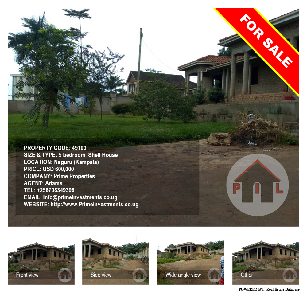 5 bedroom Shell House  for sale in Naguru Kampala Uganda, code: 49103