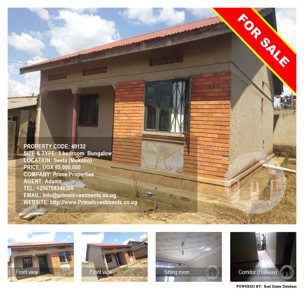 3 bedroom Bungalow  for sale in Seeta Mukono Uganda, code: 49132