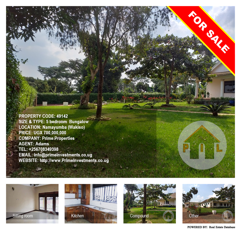 5 bedroom Bungalow  for sale in Namayumba Wakiso Uganda, code: 49142