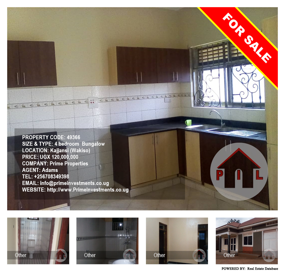 4 bedroom Bungalow  for sale in Kajjansi Wakiso Uganda, code: 49366