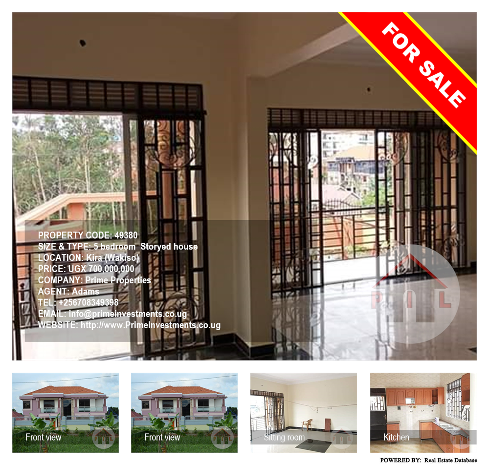 5 bedroom Storeyed house  for sale in Kira Wakiso Uganda, code: 49380