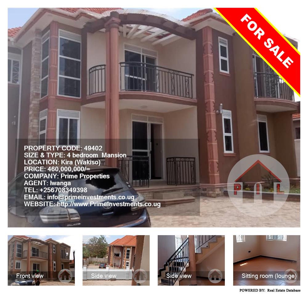 4 bedroom Mansion  for sale in Kira Wakiso Uganda, code: 49402