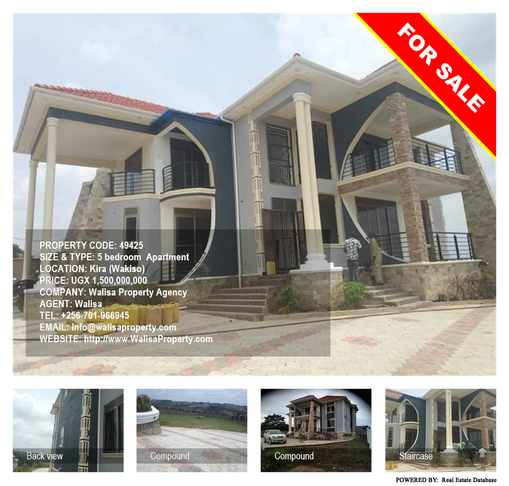 5 bedroom Apartment  for sale in Kira Wakiso Uganda, code: 49425