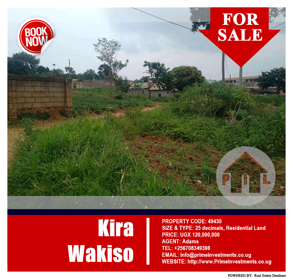 Residential Land  for sale in Kira Wakiso Uganda, code: 49430